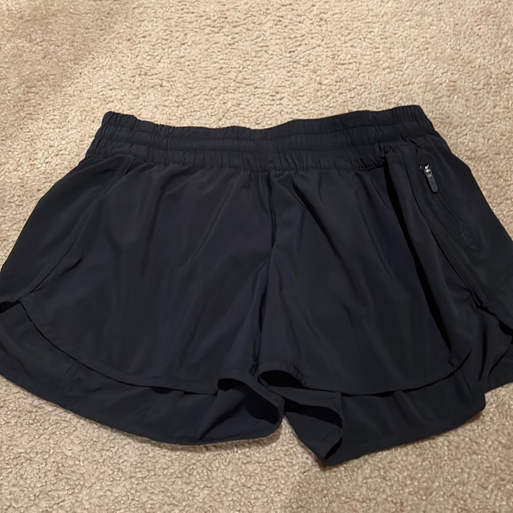 Black running shorts